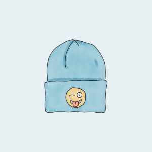 Beanie with Logo - blue