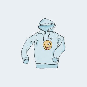 Hoodie with Logo - Blue